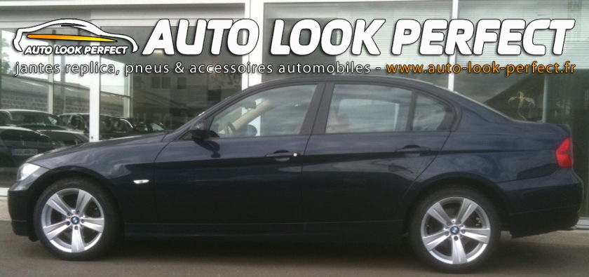 Jantes alu replica Fabiana 17" montées sur voiture Bmw E90