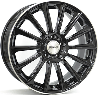 Jante Monaco MC9 Gloss Black Lip Polished pour Mercedes Classe A W168 10/1997 à 10/2004 par Auto Look Perfect