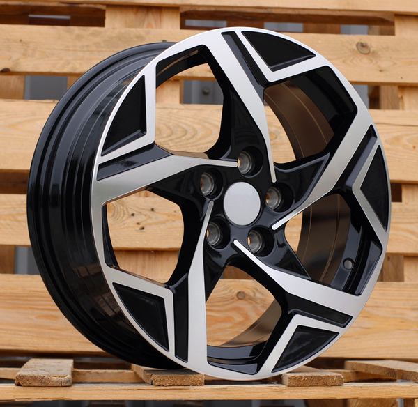 Jante ALT0075 Black Polished pour Peugeot 206 à partir de 10/1998 par Auto Look Perfect