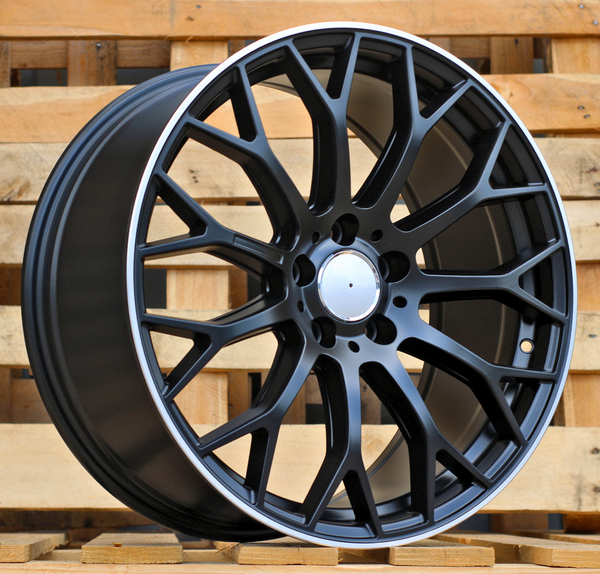 Jante ALT0811 Matt Black Lip Polished pour Mercedes Classe C W203 05/2000 à 08/2007 par Auto Look Perfect