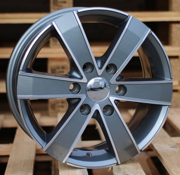 Jante ALT474 Grey Polished pour Mercedes Sprinter 6 Trous Depuis 2018 par Auto Look Perfect