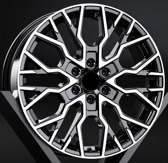 Jante ALT507 Black Polished pour Mercedes Sprinter 6 Trous Depuis 2018 par Auto Look Perfect