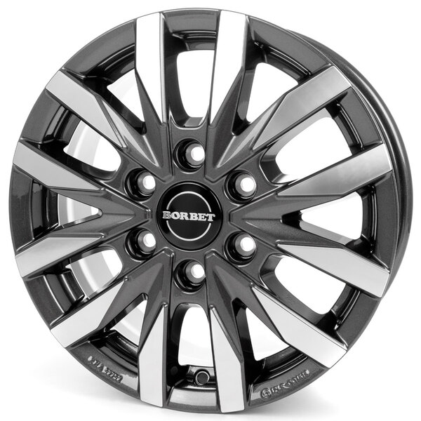 Jante Borbet CW6 Anthracite Dark Polished pour Mercedes Sprinter 6 Trous Depuis 2018 par Auto Look Perfect