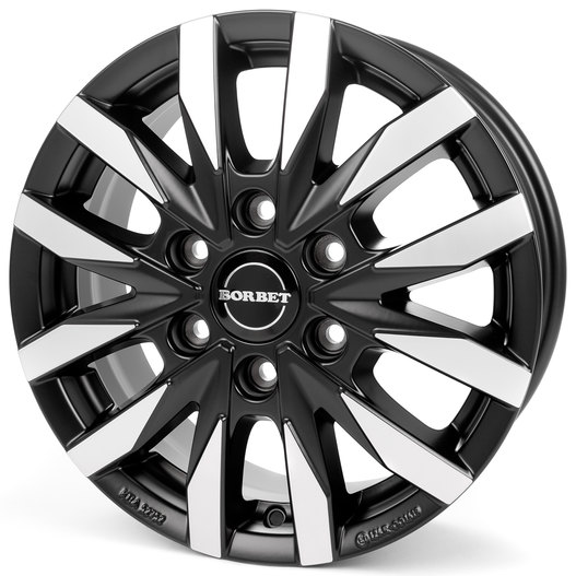 Jante Borbet CW6 Dull Black Polished pour Mercedes Sprinter 6 Trous Depuis 2018 par Auto Look Perfect