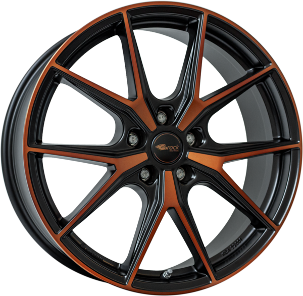 Jante Brock B40 Noir Mat Face Polie Orange pour Bmw Série 2 Gran Tourer F46 par Auto Look Perfect