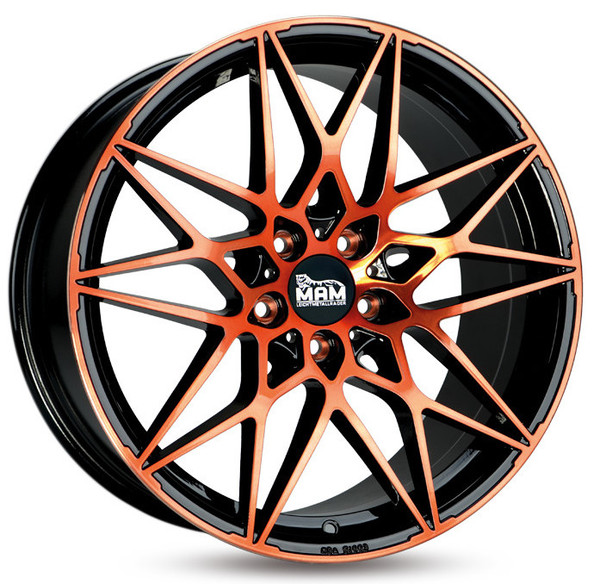 Jante Mam B2 Black Front Orange pour Audi S4 8E 2003-2007 par Auto Look Perfect