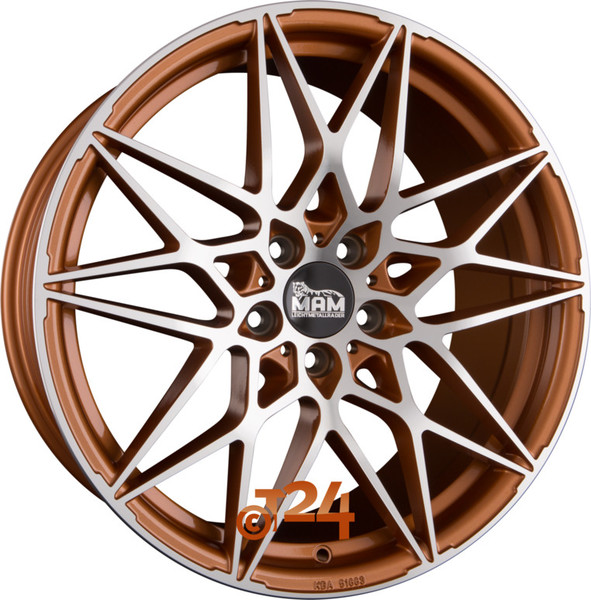 Jante Mam B2 Orange Front Polished pour Audi A4 B8 Allroad 2011- par Auto Look Perfect