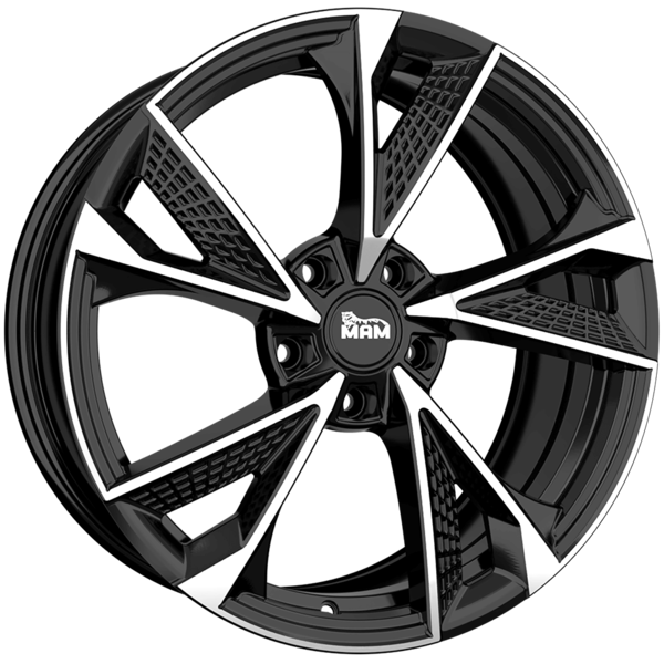 Jante Mam RS6 Black Front Polished pour Volkswagen T-Cross Depuis 2018 par Auto Look Perfect