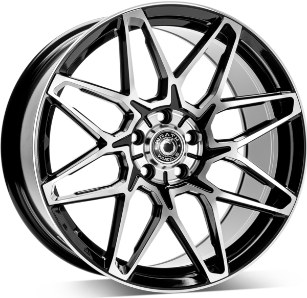 Jante Wrath Wheels WF6 Gloss Black Polished Face pour Bmw Série 3 (E36) 12/1989 à 05/1998 par Auto Look Perfect